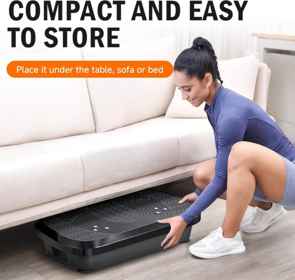 Vibration Plate Exercise Machine, Whole Body Workout Vibration Plate for Lymphatic Drainage, 240 Adjustable Speeds Power Vibrating Plate Home Fitness Platform for Shaping, Max Weight 330lbs