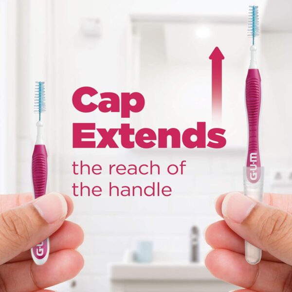 GUM Proxabrush Go-Betweens - Moderate - Interdental Brushes - Soft Bristled Dental Picks for Plaque Removal Health - Safe for Braces & Dental Devices, 10ct (4pk)