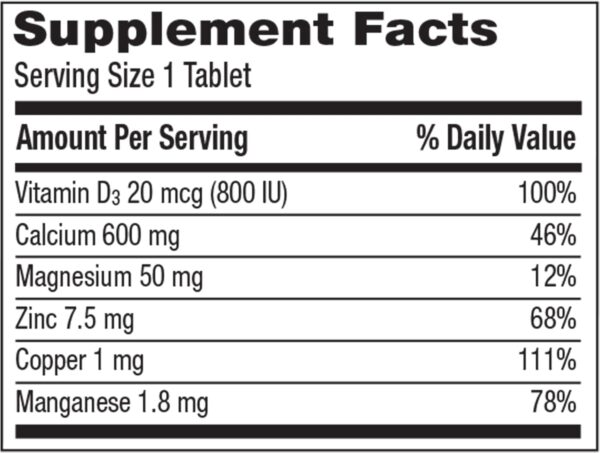 Caltrate 600 Plus D3 Plus Minerals Calcium and Vitamin D Supplement Tablets, Bone Health and Mineral Supplement for Adults - 165 Count