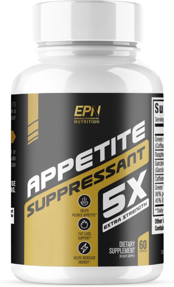 EPN Supplements | MAX Dosed Appetite Suppressant for Weight Loss Pills for Women & Men | Fat Burner Supplement, Carb Blocker Metabolism Booster | Best Weight Loss Diet Pills - 60 Servings