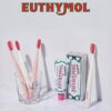 Euthymol Whitening Toothbrush (White, 6 Count) - Premium Soft Dual-Tension Bristles. Advanced Plaque Removal, Stain Reduction.