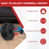 Adjustable Dumbbell Weight Set 4 in 1 Set with Anti-slip Grip Professional Exercise & Fitness Equipment Dumbbells Set for Strength Training Home Gym Workouts