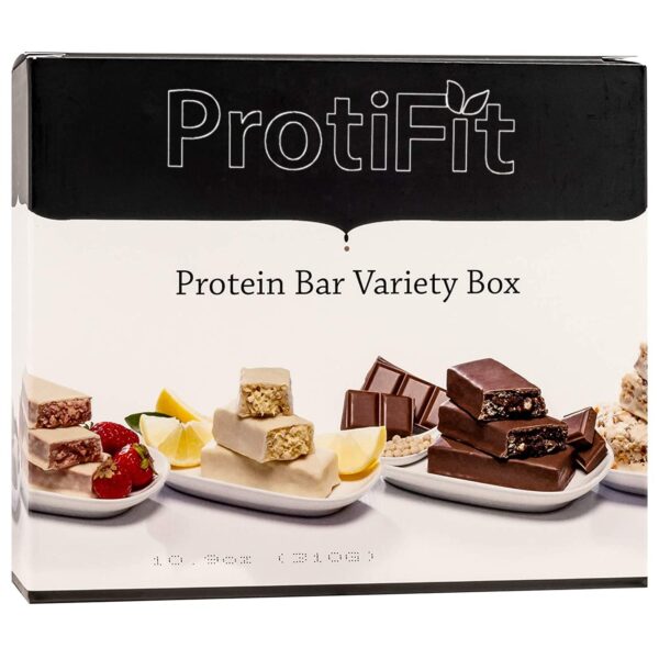 PROTIFIT - Low Calorie Snack Bar for Healthy Diets, High Protein, 15g Protein, Low Carb, Low Sugar, Ideal Protein Compatible, 7 Servings Per Box (Variety Pack)