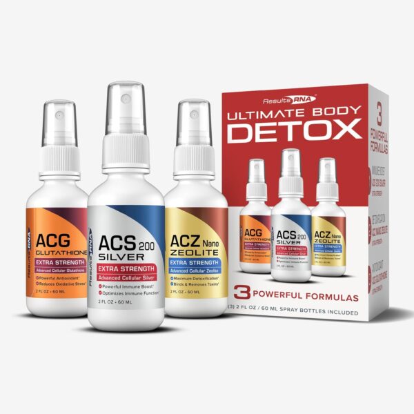 Results RNA – Ultimate Body Detox Extra Strength System – ACS 200 Silver/ACZ Nano Zeolite/ACG Glutathione are Clinically (2 oz - 30 Day)