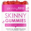 SkinnyFit Skinny Gummies Apple Cider Vinegar Gummies w/ The Mother, Healthy Weight, Immune Support, Vitamin B9, B12, Beetroot, Pomegranate, Vegan-Friendly, 60 Count