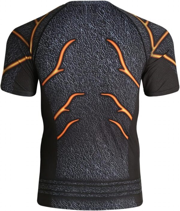 Red Plume Mens 3D Digital Printing Short Sleeve T-Shirt Outdoor Running Yoga Fitness Tight Shirt for Men