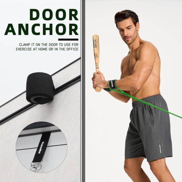 Baseball Softball Resistance Bands with Baseball Swing Trainer Band, Arm Strength Training Equipment Exercise for Flexibility and Throwing Velocity for Pitching Trainer