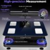 GE Smart Scale for Body Weight: 8-Electrode Digital Bathroom Scale for Weight Fat BMI Muscle Mass Full Body Composition Analyzer 27 Measurements Bluetooth Highly Accurate Weighing Machine, 400 lbs