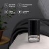 Waterless Diffuser Essential Oil 100mL Capacity Scent Air Machine for Home Aromatherapy Nebulizer Premium Metal Battery Operated 3 Mist Settings Timers Color Light AN3 Black