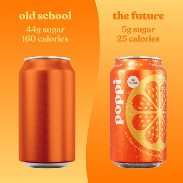 Poppi Orange Prebiotic Soda Single Can, 12 FZ