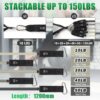 Exercise Resistance Bands with Handles for Working Out, 150/200/250/300 lbs Workout Bands Set with Door Anchor for Physical Therapy, Yoga, Pilates