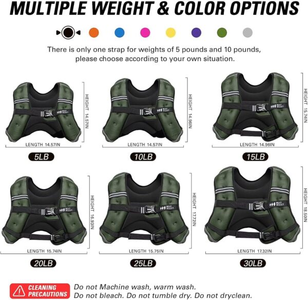 Weighted Vest for Women Men BeatBoost 5 10 15 20 25 30 lb Weight Vest with Ironsand for Walking Strength Training Running Workout