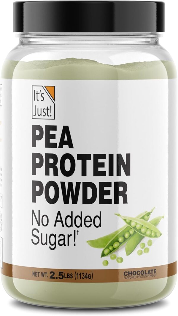 It's Just! Pea Protein Isolate, Plant Based, Premium Quality, Gluten Free, Vegan, Keto Friendly, Product of Canada, Packaged in USA (2.5 Pound, Chocolate)