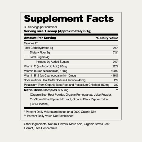 Snap Supplements Organic Beet Root Powder, Nitric Oxide Superfood Supplement with Beets, B Vitamins, Pomegranate & Red Spinach for Energy, Heart Health & Circulation Support, 30 Servings, Mixed Berry