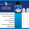 Potent Garden 2-Pack Mega Mineral Supplement Complete Mineral Complex with Calcium Magnesium Zinc Potassium Boron Selenium Chromium & 72 Trace Minerals Iron Free Calcium Supplement -200 Pills