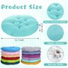 24 Pcs Round Floor Cushions Floor Pillows Meditation Seat Pillows Flexible Seating for Adults Kids 12 Colors Chair Cushions for Classroom, Nursery, Living Room, Yoga (Multi Color,Medium 15.7 Inch)
