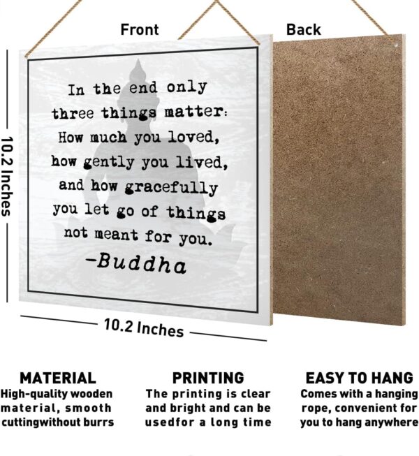Yoga Decor Sign, Inspirational Buddha Meditation Decor for Home Zen Room, Studio Yoga Decoration for Bedroom Office, Spiritual Gifts for Women Meditation Lover Yoga Lover Yoga Instructor Teacher
