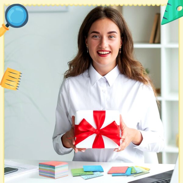 Yinder 24 Pcs Employee Appreciation Sticky Notes Thank You Gifts Bulk Note Pads with Sayings Teacher Gift Mini Pocket Inspirational Notepads for Coworker Office Supply 3 x 3''(Pastel,Thanks)