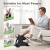 Mini Exercise Bike, Under Desk Bike Pedal Exerciser for Arm/Leg Exercise, Adjustable Resistance with LCD Screen Display for Home/Office Workout