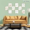 9 Pieces Mental Health Posters Anxiety Therapy Motivational Poster Psychologist Counselor Inspirational Posters Positive Quotes Wall Decor Classroom for Home Office, 8 x 10 Inch(Leaf Style)
