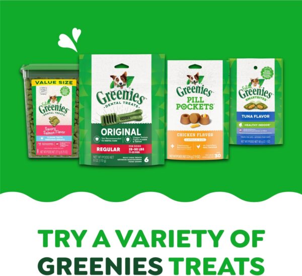 GREENIES Original Petite Natural Dog Dental Care Chews Oral Health Dog Treats, 72 oz. Pack (120 Treats)
