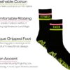 Got a Grip Premium Womens Neon Striped Grip Socks for Pilates, Barre, & Yoga, Socks for Women