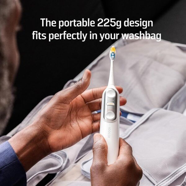 Soocas NEOS II - Electric Toothbrush with Water Flosser, Sonic Electric Toothbrush for Adults, Water Flosser for Teeth, Portable Cordless Oral Irrigator, 100% Plaque Removal, Pearl White