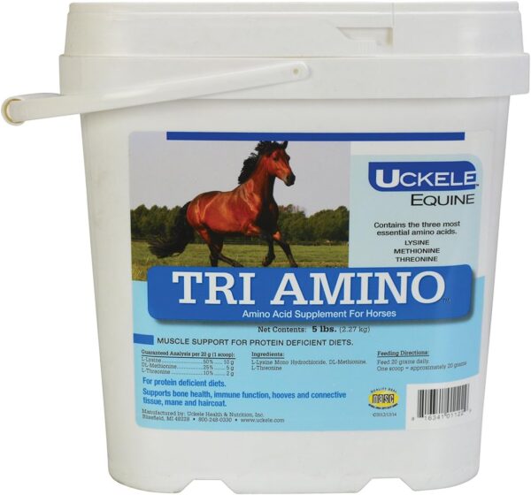 Uckele Tri Amino Horse Supplement - Equine Vitamin & Mineral Supplement - 5 Pound (lb)