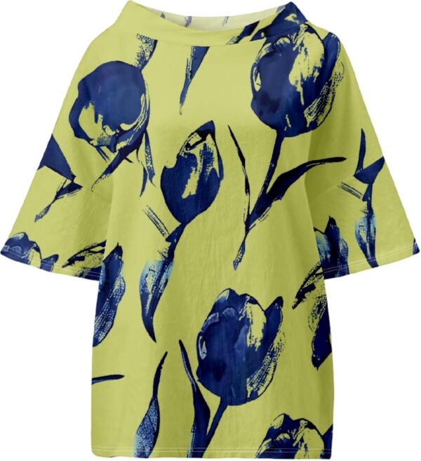 Linen Shirt for Women Crew Neck 3/4 Sleeve Tunic Blouses Casual Loose Fall T-Shirt Tops for Ladies Summer S-5XL