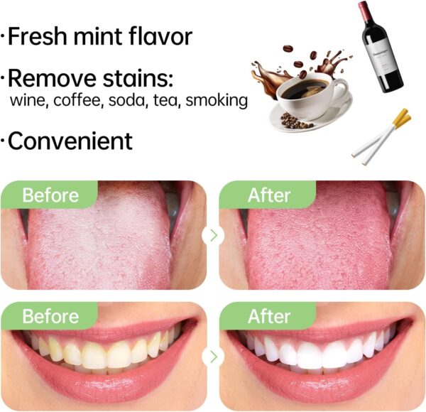 Finger Teeth Wipes for Adults, 60pcs, Oral Brush ups for Teeth Cleaning, Deep Cleaning Teeth Wipes, Gum Cleanning, Teeth Whitening Wipes, Oral mucosa Cleaner, Mint Flavor