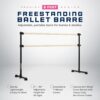 VITA Barre Portable Freestanding Double Ballet Barre, Prodigy, Wood | Adjustable Height, USA Made, Home or Gym Exercise Equipment for Kids & Adults | Dance, Fitness, Pilates