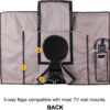 KHOMO GEAR Outdoor TV Cover Universal Weatherproof Protector for 55-58 Inch TV - Fits Most Mounts & Brackets, Grey