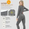 71Q8tXk48hL._AC_SL1500_.jpg Thermal Underwear for Women, Winter Warm Base Layer Compression Set, Fleece Lined Long Johns Running Skiing