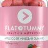 Flat Tummy Apple Cider Vinegar Gummies, 60 Count – ACV Gummies, Detox, Support Gut Health – Vegan-Friendly, Non-GMO - Beet and Pomegranate Superfood Powders, Vitamins B6, B9 & B12
