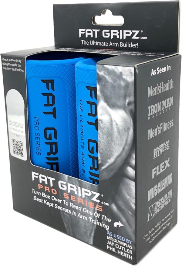 Fat Gripz - The Simple Proven Way to Get Big Biceps & Forearms Fast - At Home Or In The Gym (Size: Pro / 2.25 Inch Outer Diameter)