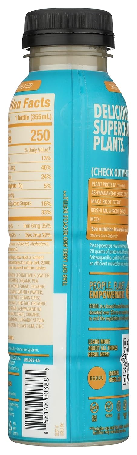 REBBL Organic Salted Caramel Protein Elixir, 12 FZ