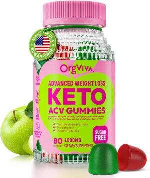 Keto Acv Gummies for Advanced Weight Loss, Apple Cider Vinegar Supplement with B12 - Gluten-Free, Vegan, Boost Metabolism and Energy, Support Digestive Health