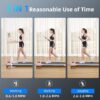 Under Desk Walking Pad Treadmill for Home Office, Intelligent Walk Mat with APP and Remote Control, Portable Exercise Workout Equipment, Super Quiet Walking Jogging Running Machine