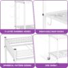 Yoga Mat Storage Rack, Home Gym Storage Rack Yoga Mat Holder, VOPEAK Workout Storage for Yoga Mat, Foam Roller, Gym Organizer Gym Equipment Storage for Home Exercise and Fitness Gear (Metal)