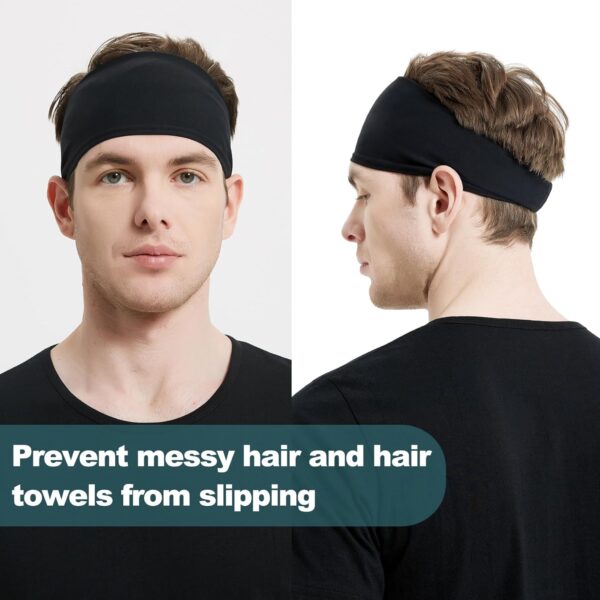 Running Headbands for Men（4 or 6 Pack, Mens Stretchy Headband for Football,Cycling,Basketball,Yoga,Fitness Workout Unisex Quick-Dry Sweatband