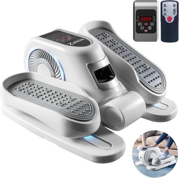 Zakle Under Desk Elliptical Machine, Ellipse Leg Exerciser w/Remote Control & 12 Adjustable Speeds, Noiseless Ellipse Leg Exerciser, Fully Assembled Elliptical Training Machine