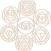 7 Pack Sacred geometric Wall Art Wooden Chakra Wall Art Crystal Grid Board Yoga Wall Decor Hindu Decor Meditation Spiritual Decor for Bedroom geometric Hanging Sculpture Home Decor 5.9 x 5.9 Inch