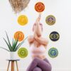 Maydahui 7 Sheets Chakra Wall Stickers Yoga Zen Meditation Room Wall Decals (6x6 Inch) Peel Stick Art Decals Decor for Yoga Studio Decor Yogi Spiritual Gift