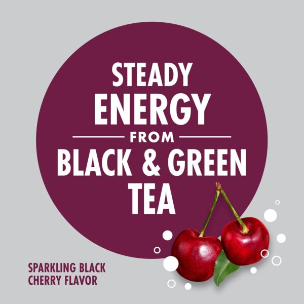 V8 +SPARKLING ENERGY Black Cherry Energy Drink, Made with Real Vegetable and Fruit Juices, 11.5 FL OZ Can 4 Count (Pack of 6)