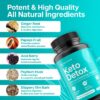 Keto Detox Cleanser - Keto Pills Liver Supplement for Men & Women - Keto Supplement Detox Pills Fasting Supplement for Colon Health, Kidney Support & Boosts Metabolism 60 Capsules