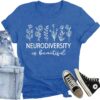 Autism Awareness Shirt Women Autistic Acceptance Puzzle T-Shirts Inspirational Special Education Tee Tops