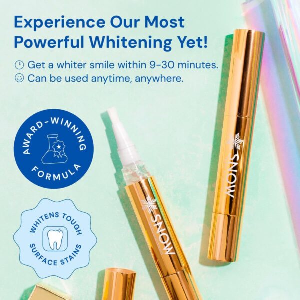 Snow Extra-Strength Teeth Whitening Serum - Oral Care Teeth Whitener Pen - Whitening Pen for Stain Removal & Whiter Teeth - Tooth Whitener with Carbamide & Hydrogen Peroxide - 2 Pack