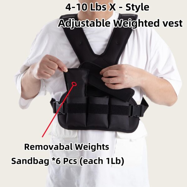 Weighted Vest for Women Men Kids, 6lbs/12lbs/4-10lbs Adjustable Weight Vest with Reflective Stripes, Upgrade Strength Training Vest for Running, Body Workout, Jogging, Cadio, Walking