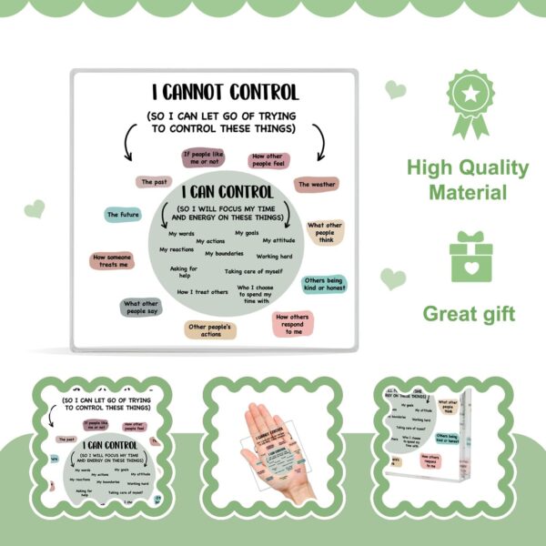 Mental Health Awareness Gifts, Mental Health Decor, Positive Affirmations Psychology Gifts, Therapy Office School Counselor Sign, Things I Can Control Acrylic Gifts, School Counselor Office Must Haves
