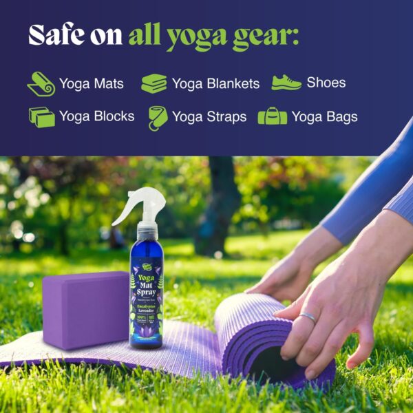 Yoga Mat Cleaner Spray - Eucalyptus Lavender - Plant Based Ingredients, 6oz (1-Pack)